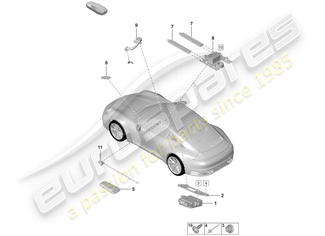 porsche 2019 single parts parts diagram