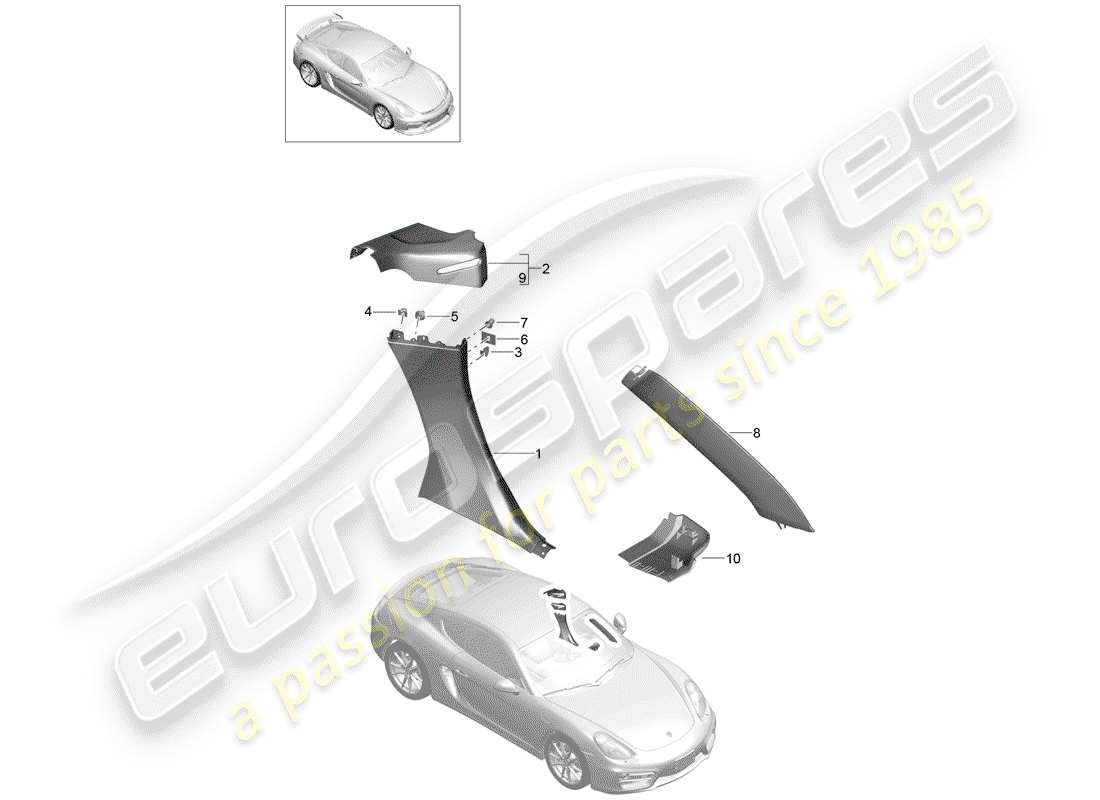 porsche 2016 trims part diagram