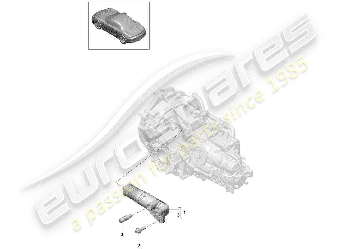 porsche boxster 981 (2013) clutch release parts diagram