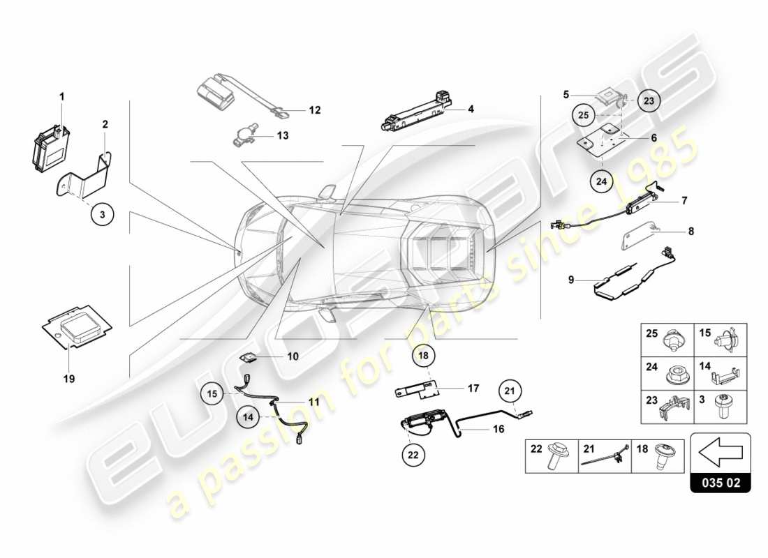 lamborghini lp580-2 spyder (2017) aerial part diagram