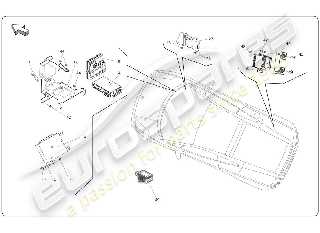 lamborghini super trofeo (2009-2014) electrics part diagram