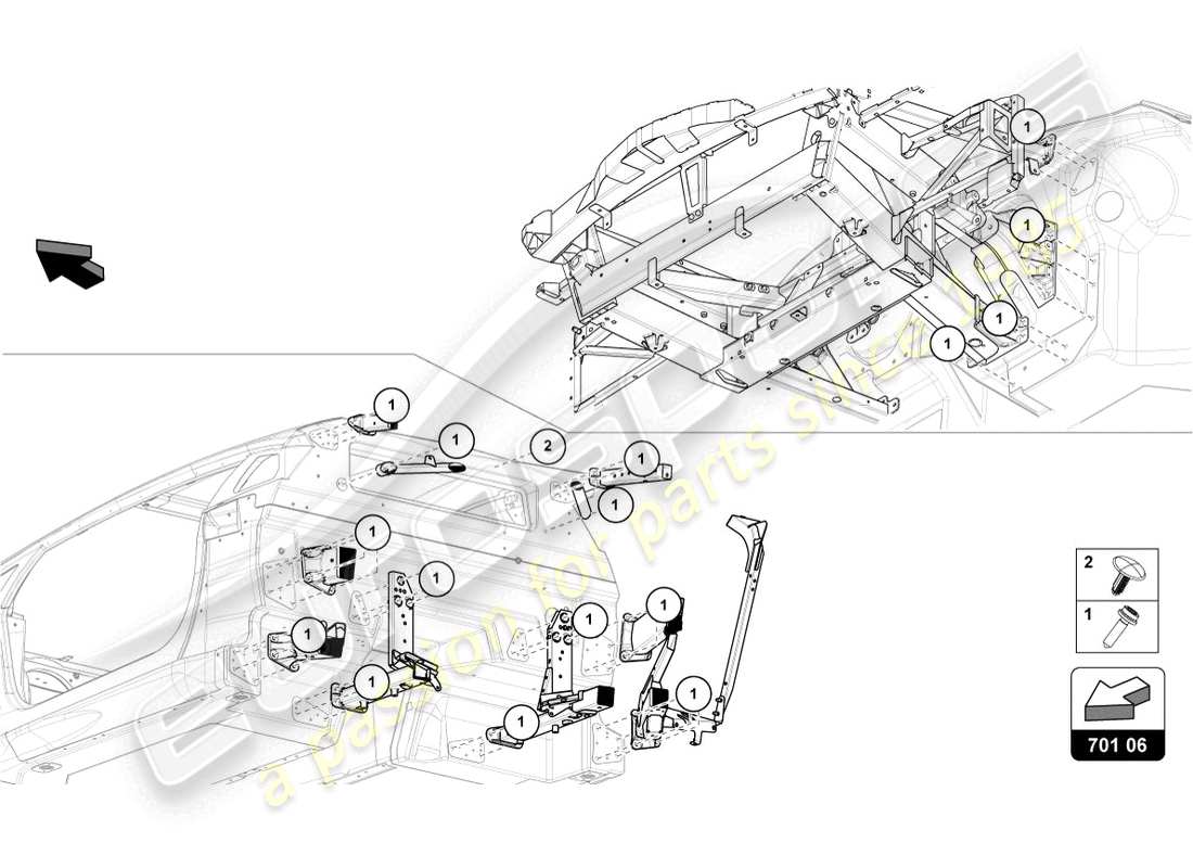 lamborghini lp740-4 s coupe (2017) fasteners part diagram