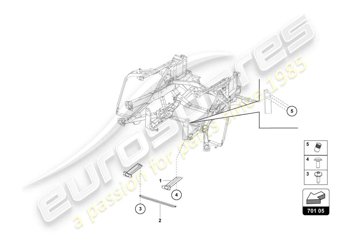 lamborghini lp740-4 s roadster (2019) trim frame rear part parts diagram