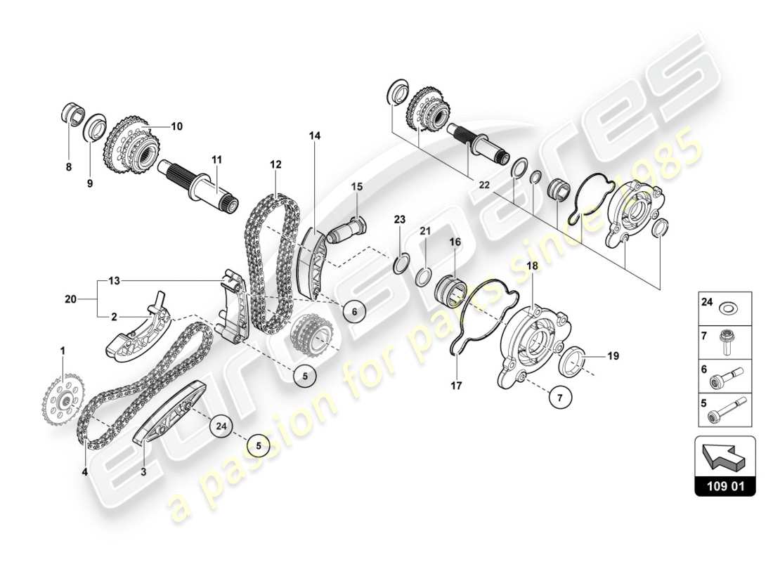 lamborghini lp700-4 coupe (2012) timing chain parts diagram