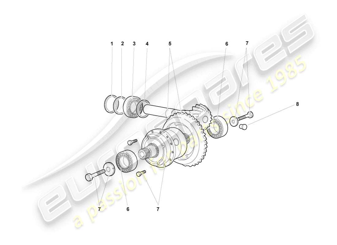 lamborghini murcielago roadster (2005) differential rear part diagram