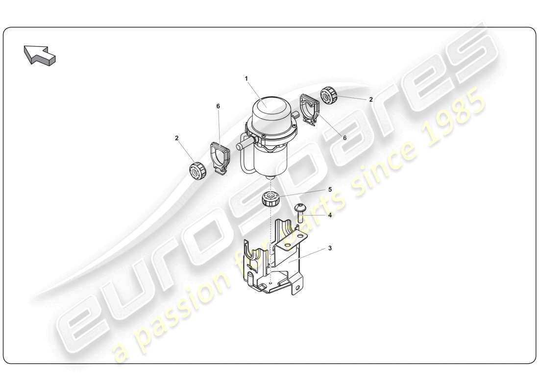 lamborghini super trofeo (2009-2014) brake system parts diagram