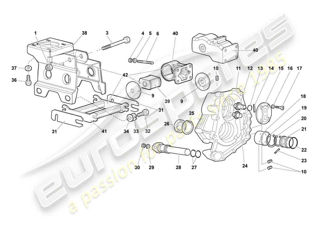 lamborghini murcielago roadster (2006) oil pump parts diagram