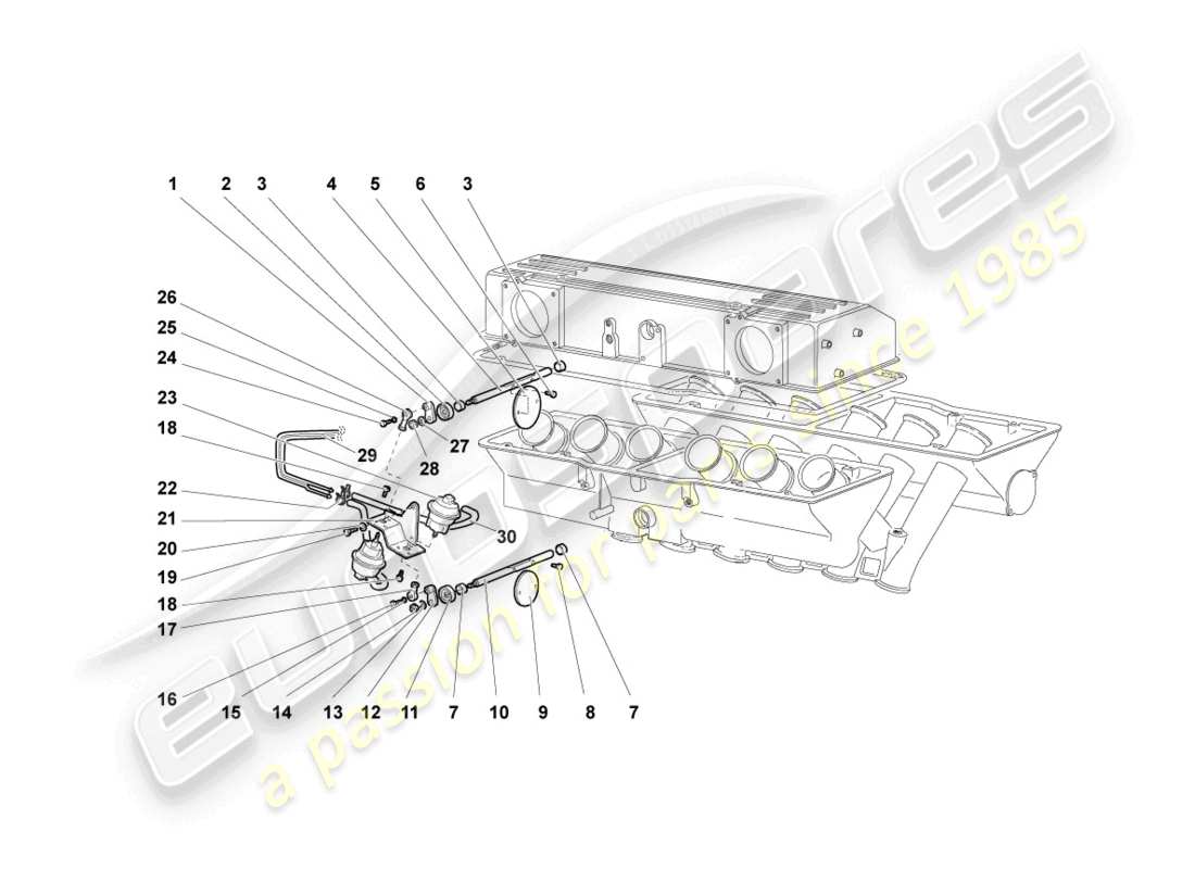 lamborghini murcielago coupe (2004) vacuum system part diagram