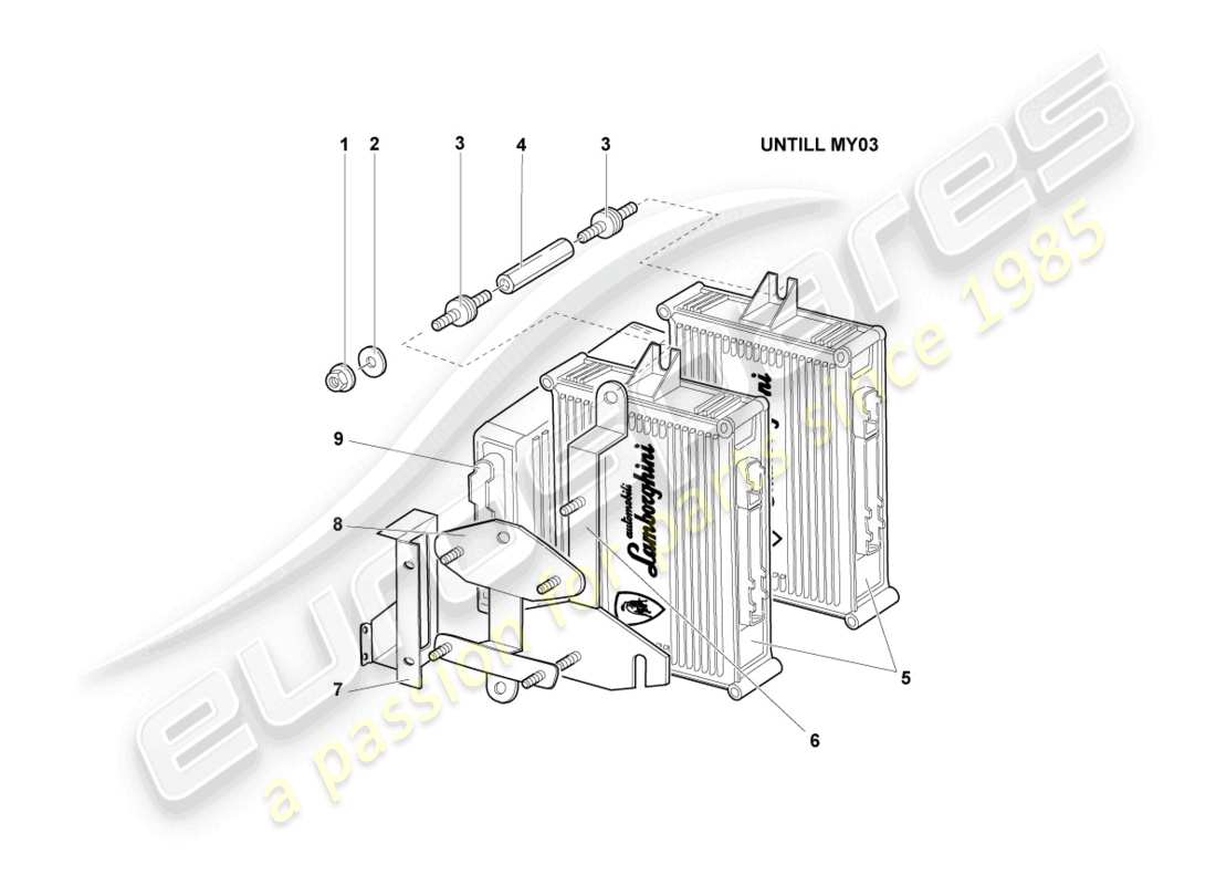 lamborghini murcielago coupe (2005) control unit for injection pump part diagram