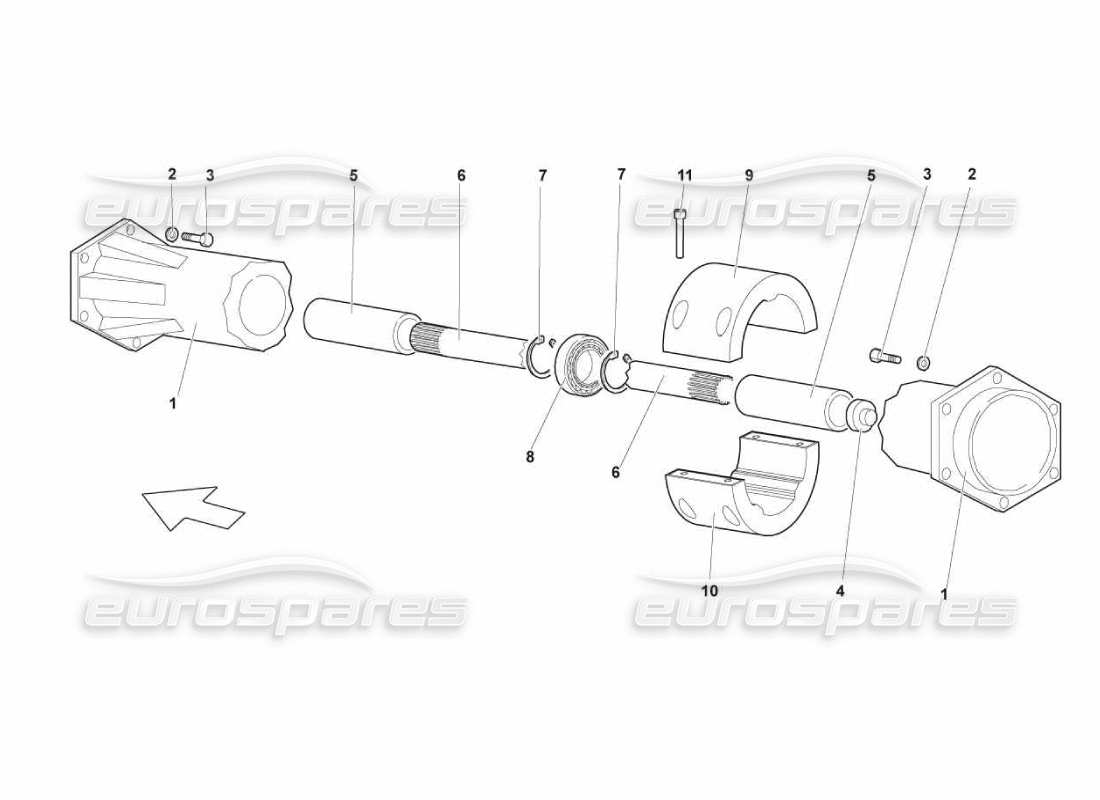 lamborghini murcielago lp670 propeller shaft parts diagram