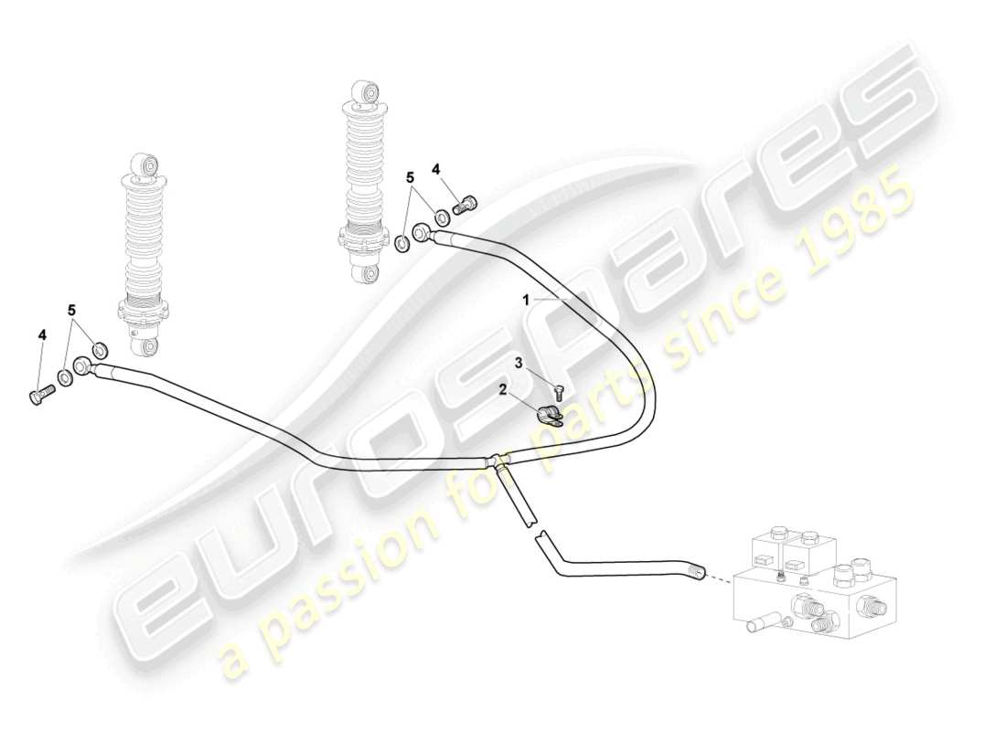 lamborghini murcielago coupe (2004) chassis (self-level. system) front part diagram