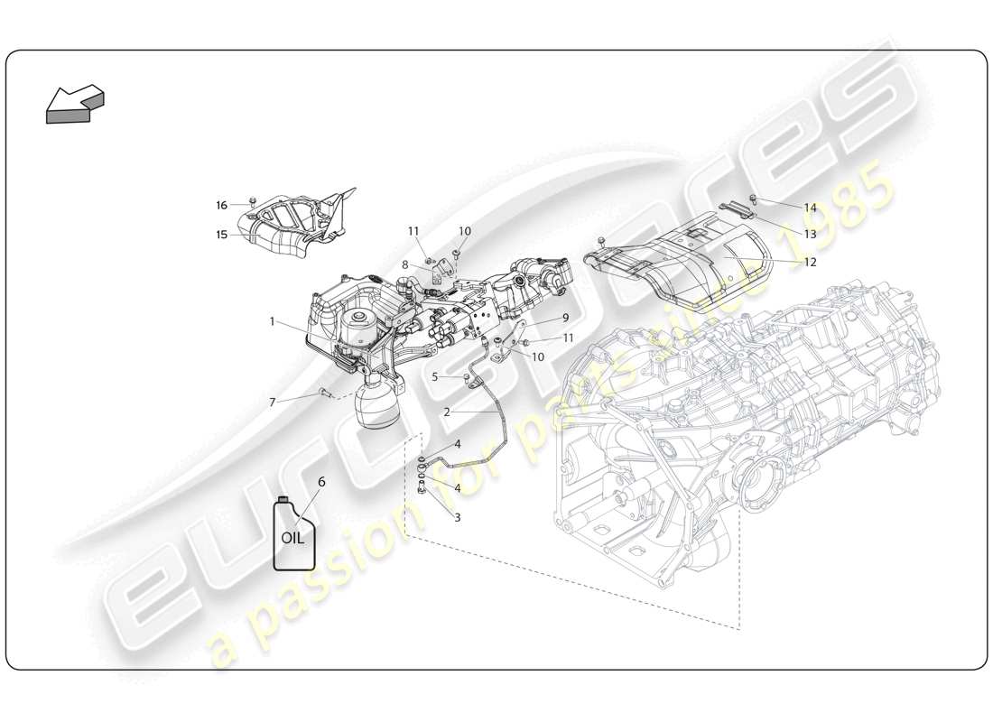 lamborghini super trofeo (2009-2014) e-gear system parts diagram