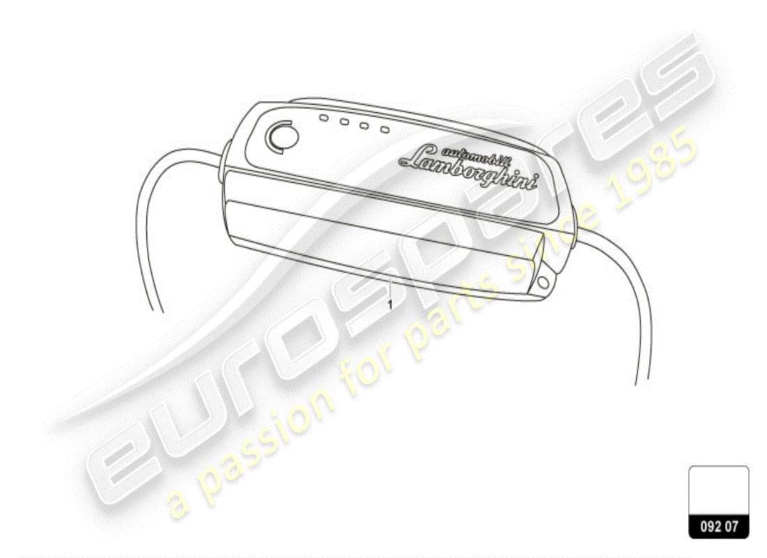 a part diagram from the lamborghini huracan accessories parts catalogue