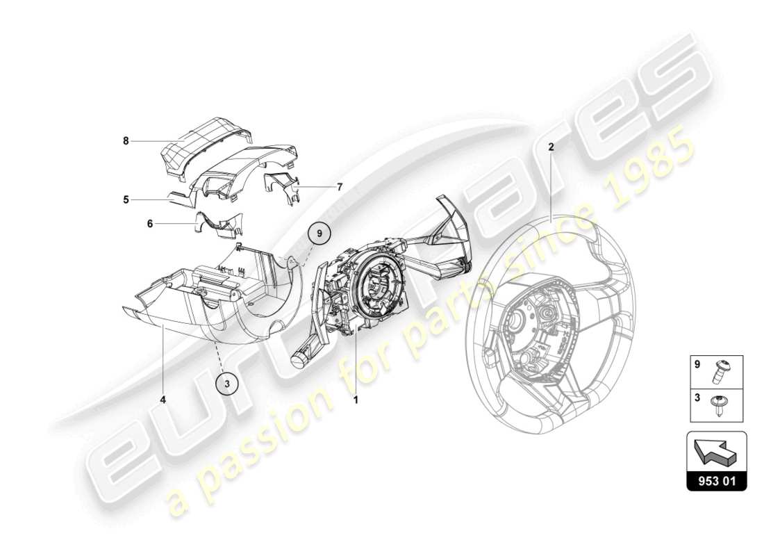 VIEW PARTS DIAGRAMS FROM THE LAMBORGHINI SIAN PARTS CATALOGUE a part diagram from the lamborghini sian parts catalogue