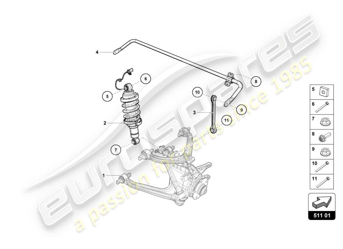 VIEW PARTS DIAGRAMS FROM THE LAMBORGHINI HURACAN PARTS CATALOGUE a part diagram from the lamborghini huracan parts catalogue