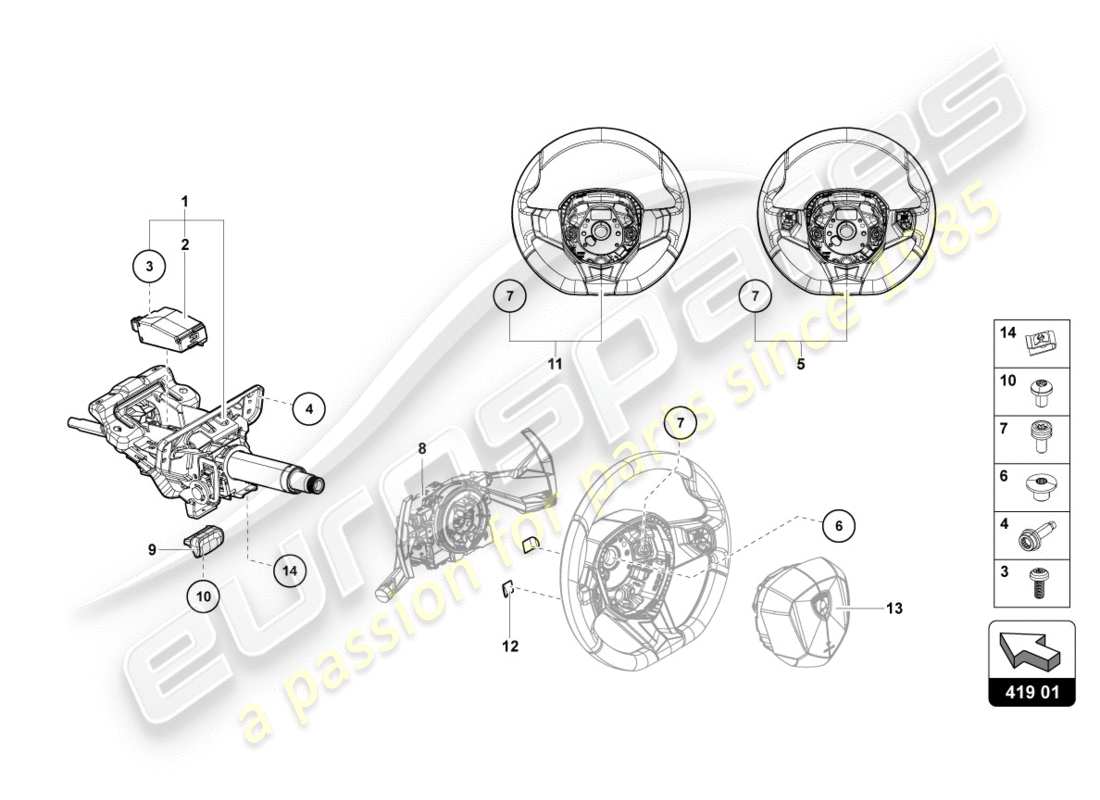 VIEW PARTS DIAGRAMS FROM THE LAMBORGHINI CENTENARIO PARTS CATALOGUE a part diagram from the lamborghini centenario parts catalogue