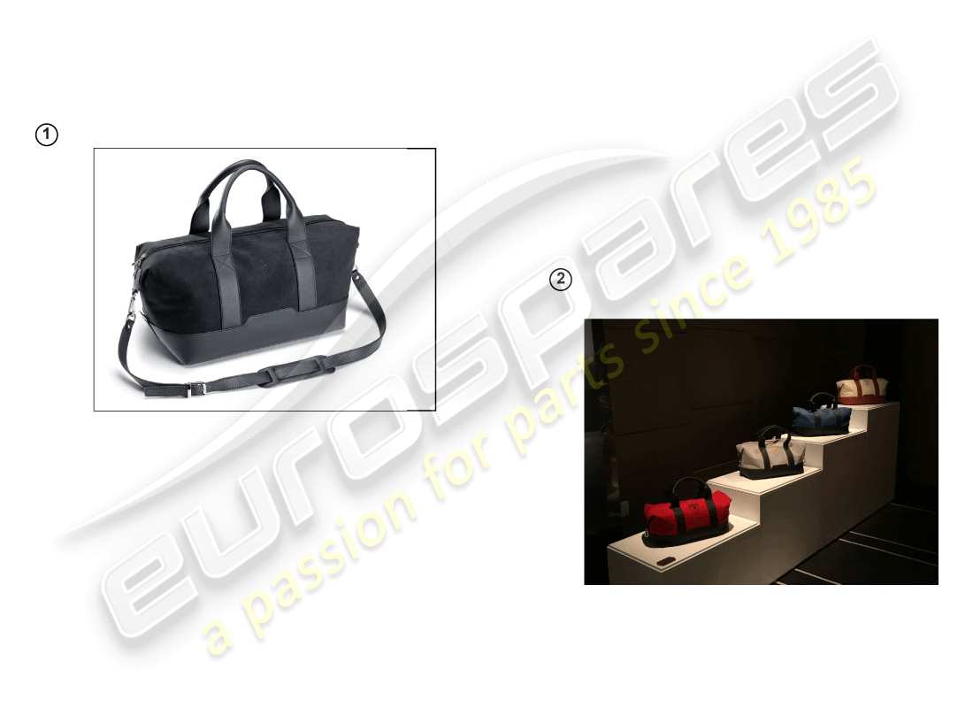 lamborghini huracan evo coupe (accessories) travel bags set parts diagram