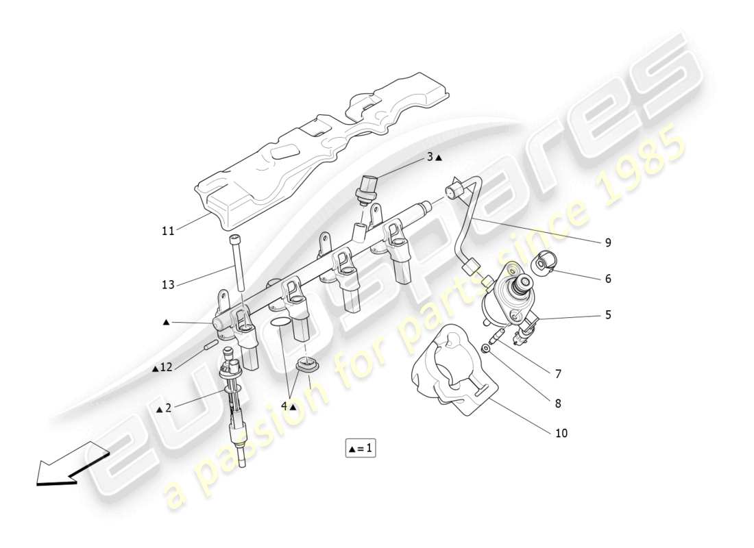 maserati ghibli fragment (2022) fuel pumps and connection lines part diagram