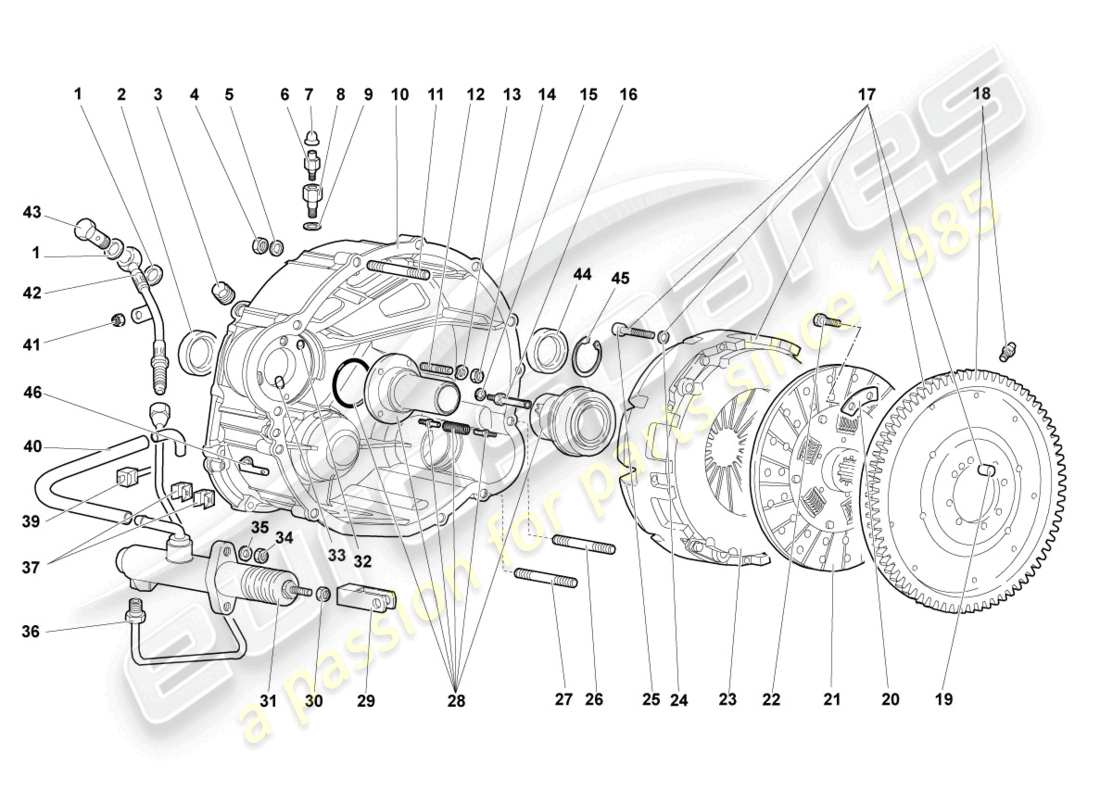 lamborghini murcielago coupe (2006) coupling rhd parts diagram