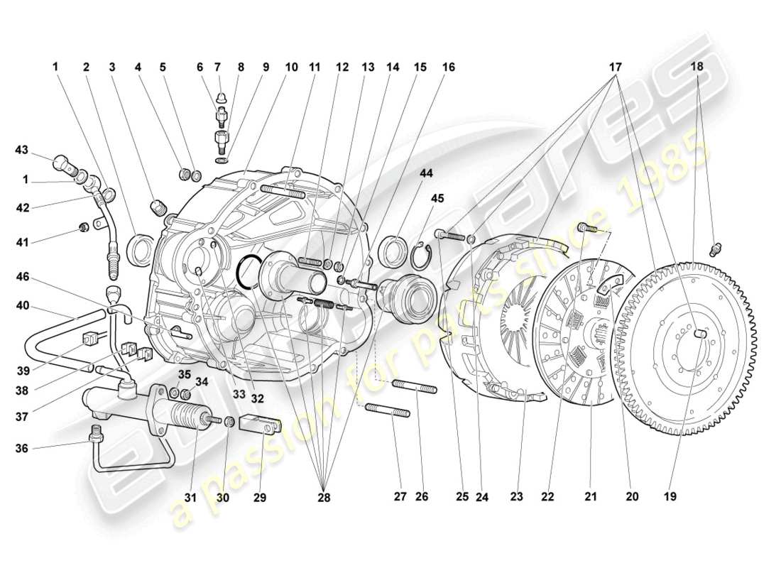 lamborghini murcielago coupe (2005) coupling lhd part diagram