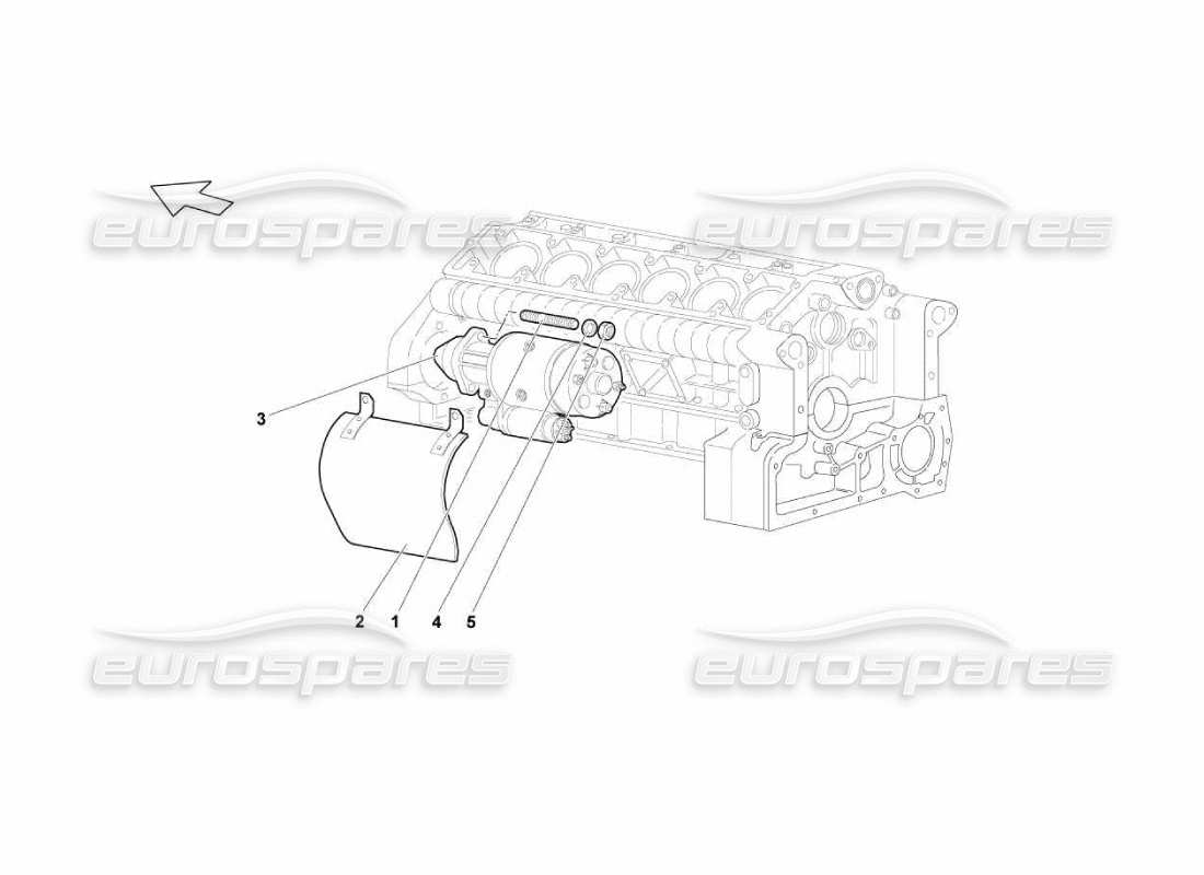 lamborghini murcielago lp670 starter parts diagram