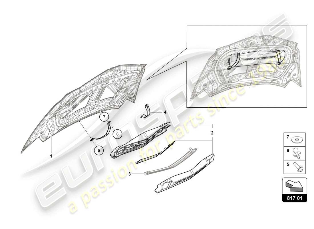 lamborghini lp720-4 roadster 50 (2014) windbreak part diagram