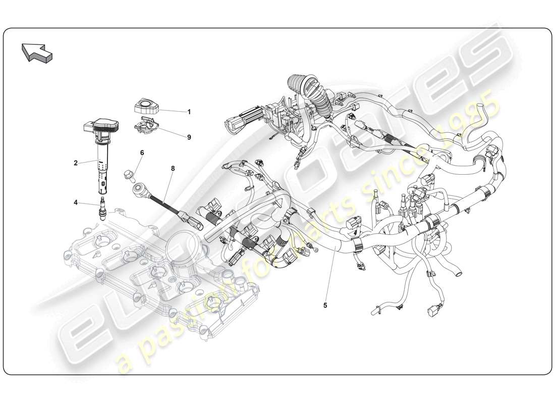 lamborghini super trofeo (2009-2014) ignition system parts diagram