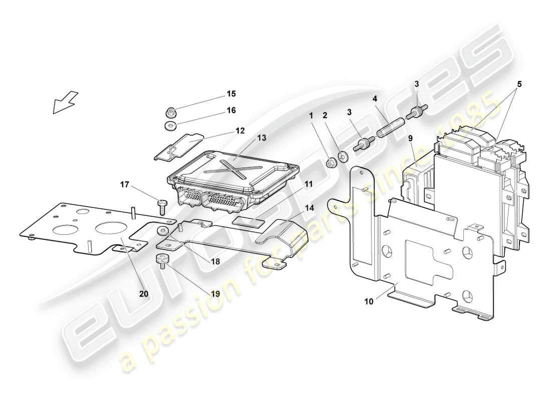 VIEW PARTS DIAGRAMS FROM THE LAMBORGHINI MURCIELAGO PARTS CATALOGUE a part diagram from the lamborghini murcielago parts catalogue