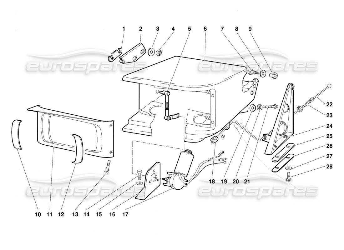 VIEW PARTS DIAGRAMS FROM THE LAMBORGHINI DIABLO PARTS CATALOGUE a part diagram from the lamborghini diablo parts catalogue