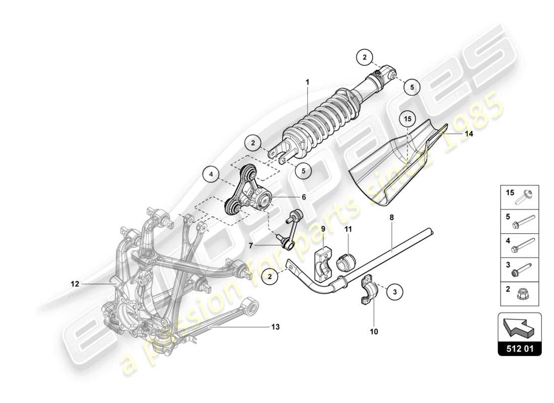 VIEW PARTS DIAGRAMS FROM THE LAMBORGHINI AVENTADOR PARTS CATALOGUE a part diagram from the lamborghini aventador parts catalogue