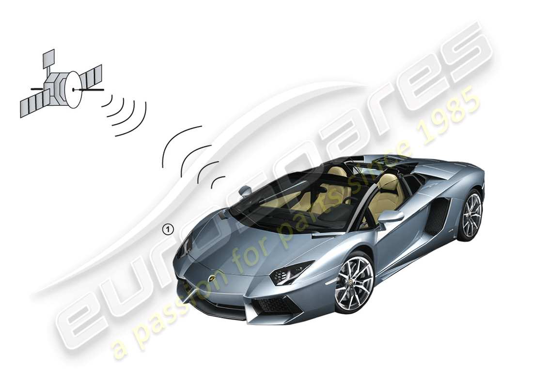 a part diagram from the lamborghini aventador accessories parts catalogue