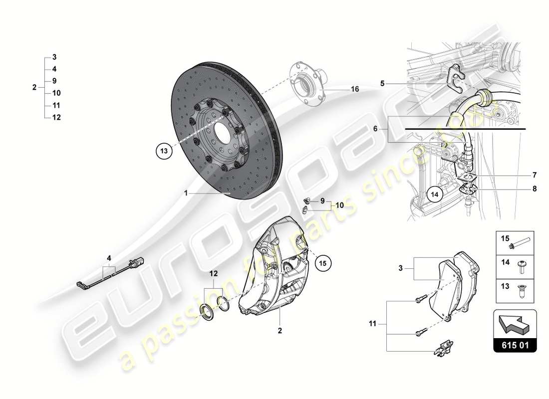 VIEW PARTS DIAGRAMS FROM THE LAMBORGHINI CENTENARIO PARTS CATALOGUE a part diagram from the lamborghini centenario parts catalogue