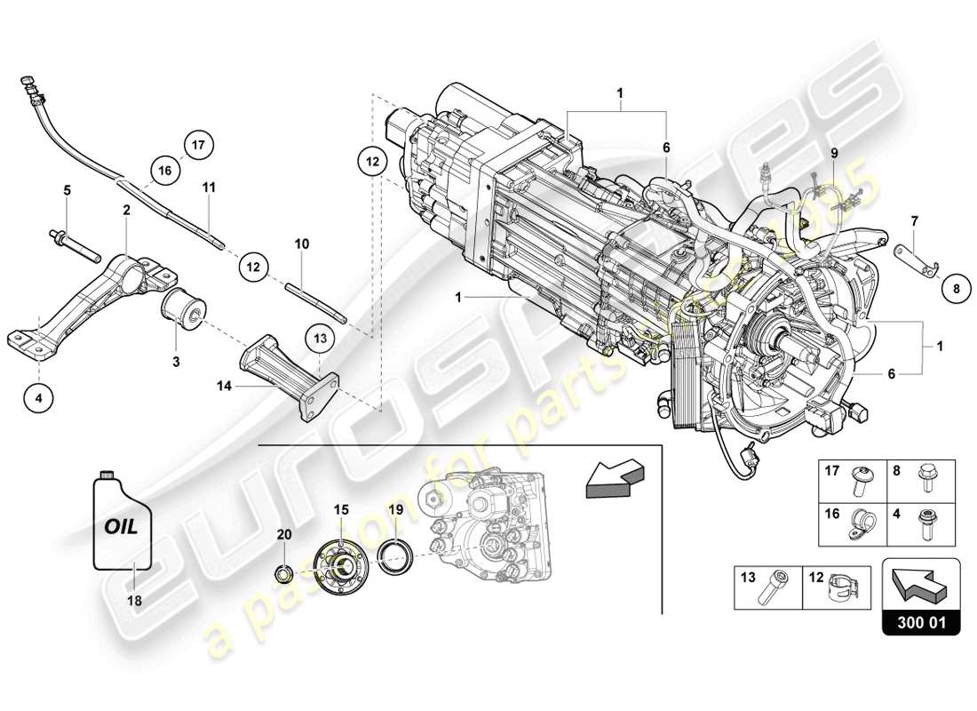 a part diagram from the lamborghini aventador lp720-4 parts catalogue