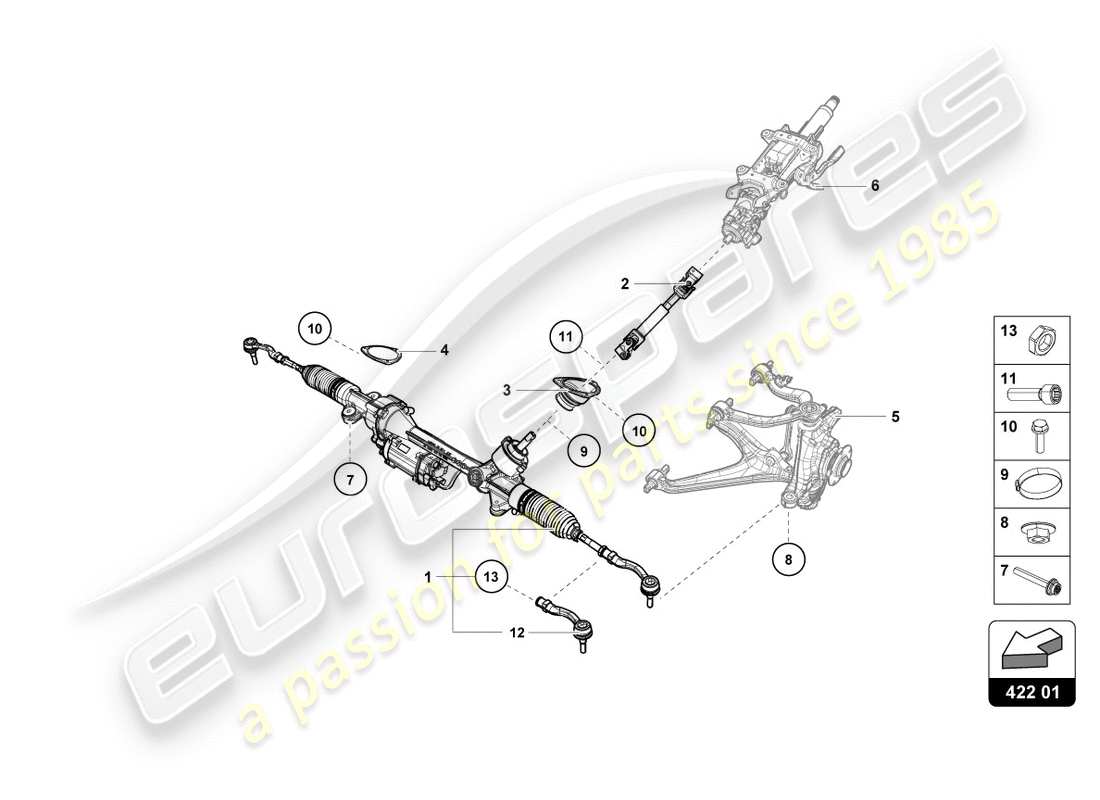 a part diagram from the lamborghini lp580-2 spyder (2018) parts catalogue