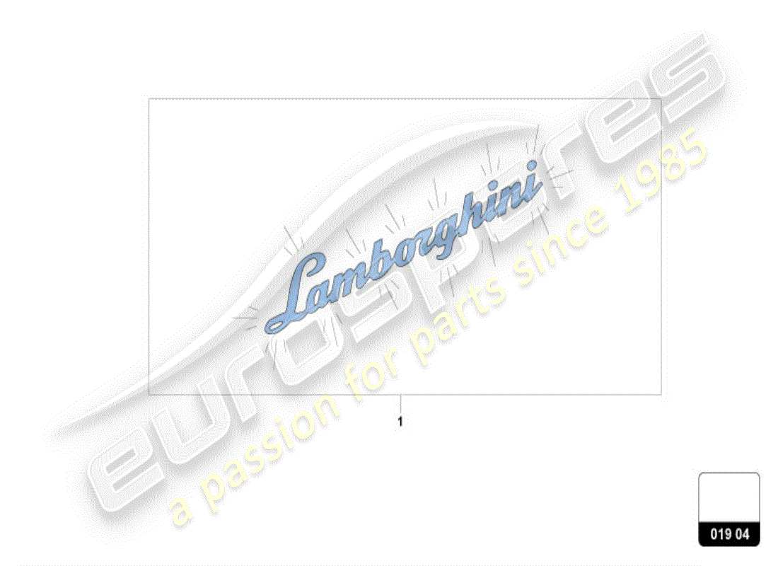 a part diagram from the lamborghini huracan accessories parts catalogue