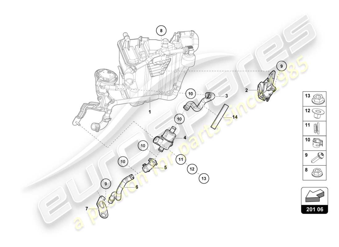 VIEW PARTS DIAGRAMS FROM THE LAMBORGHINI HURACAN PARTS CATALOGUE a part diagram from the lamborghini huracan parts catalogue