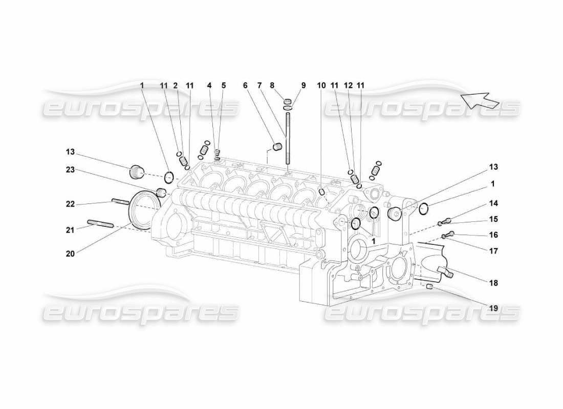 a part diagram from the lamborghini murcielago lp670 parts catalogue