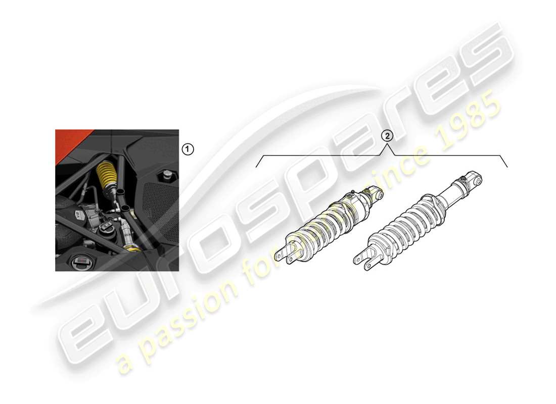 a part diagram from the lamborghini aventador accessories parts catalogue