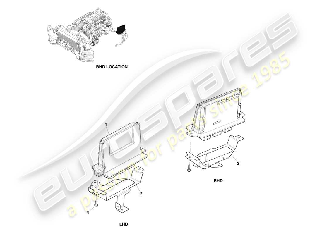 aston martin v8 vantage (2007) electronic engine control part diagram