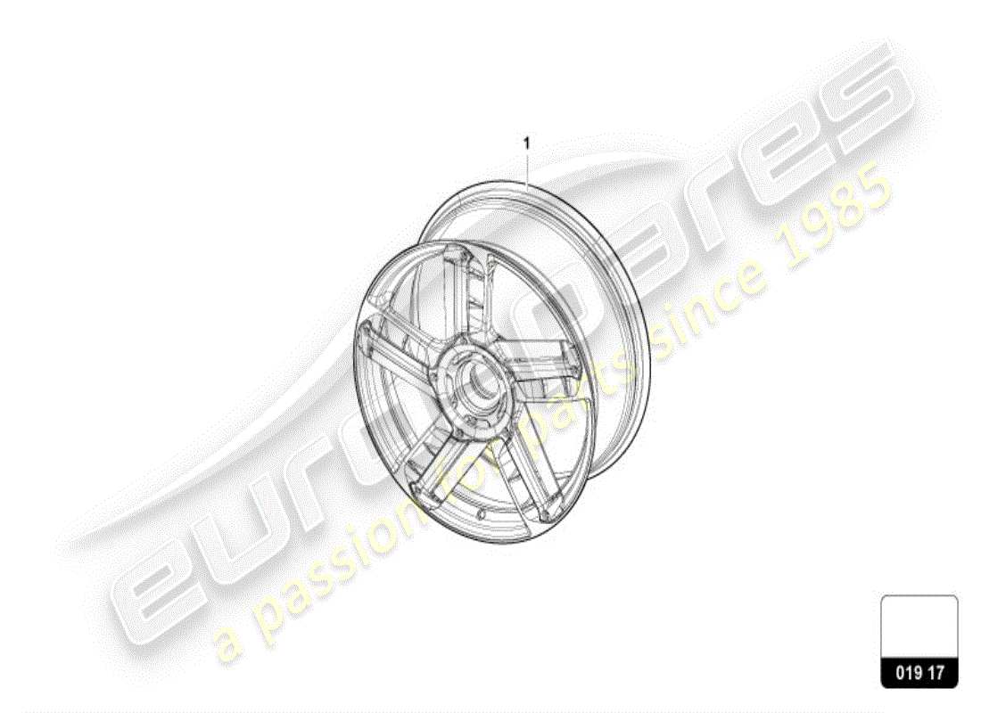 a part diagram from the lamborghini huracan accessories parts catalogue