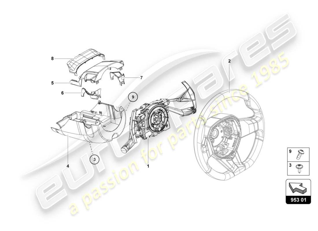 lamborghini lp700-4 coupe (2012) rack and pinion steering parts diagram