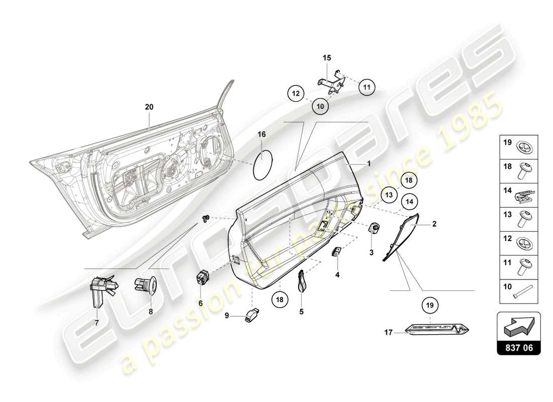 lamborghini lp770-4 svj coupe (2020) door panel parts diagram