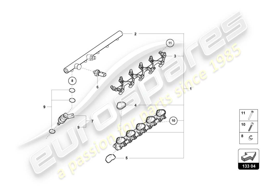 VIEW PARTS DIAGRAMS FROM THE LAMBORGHINI HURACAN PARTS CATALOGUE a part diagram from the lamborghini huracan parts catalogue