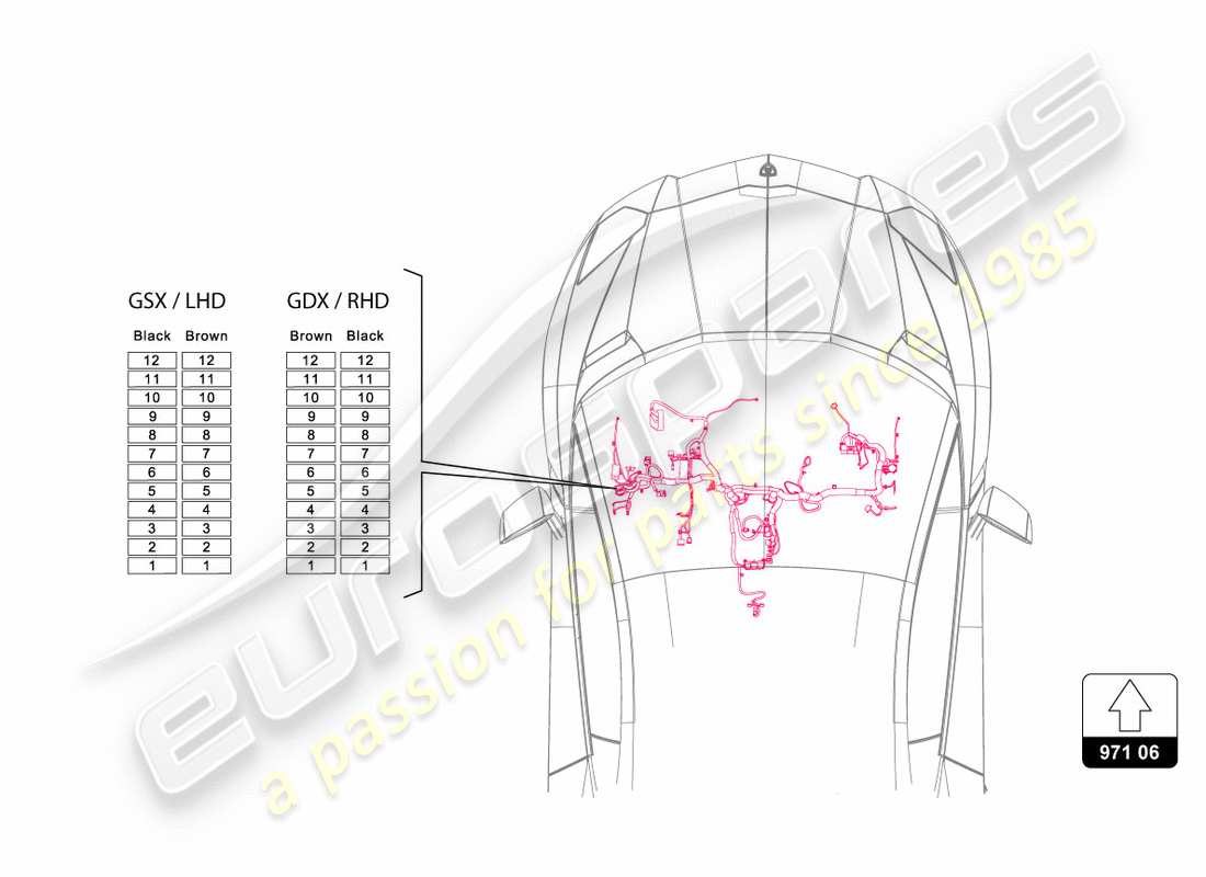 a part diagram from the lamborghini centenario parts catalogue