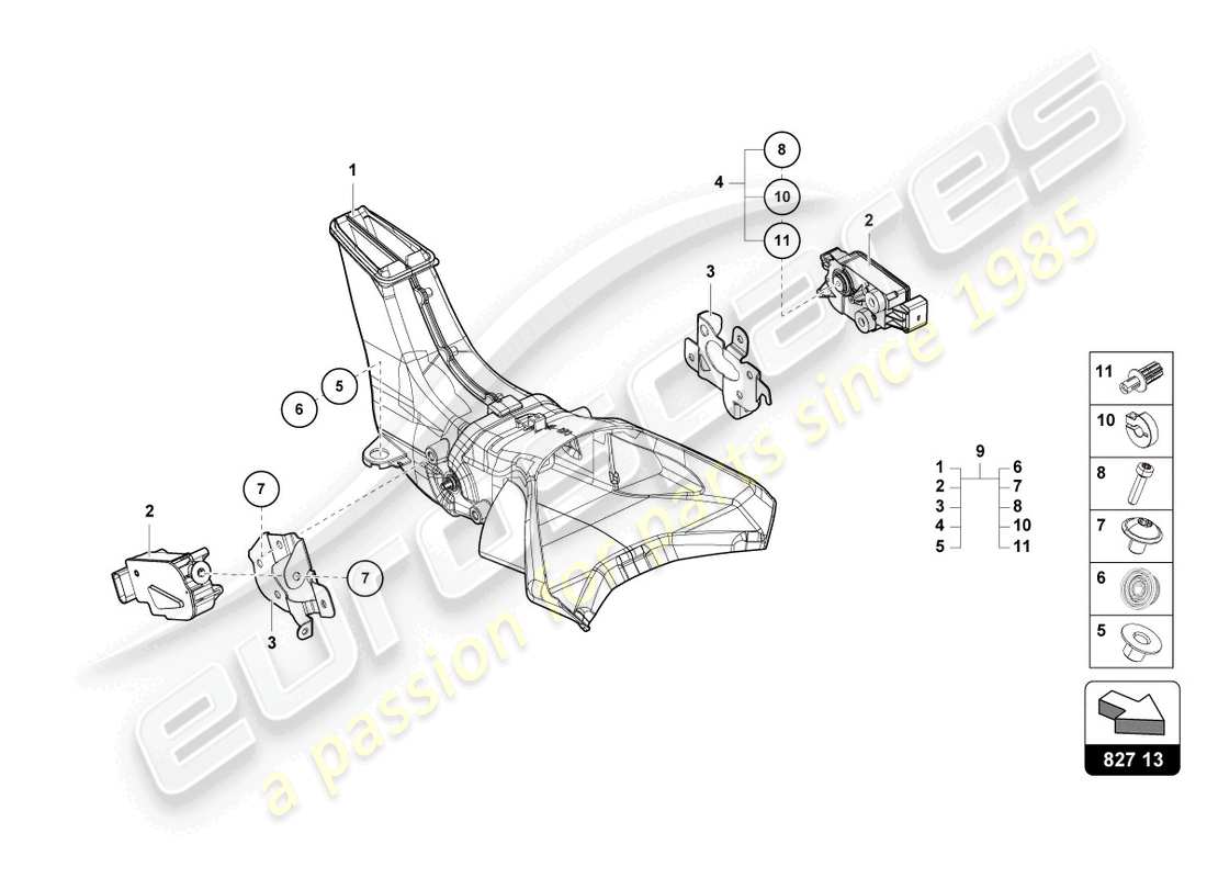 lamborghini lp770-4 svj coupe (2021) aerodynamic attachment parts rear parts diagram