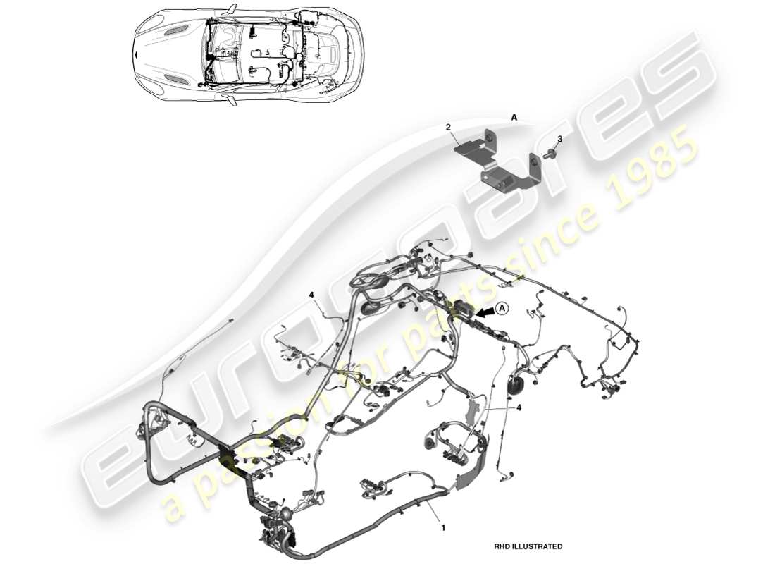 a part diagram from the aston martin vanquish (2014) parts catalogue