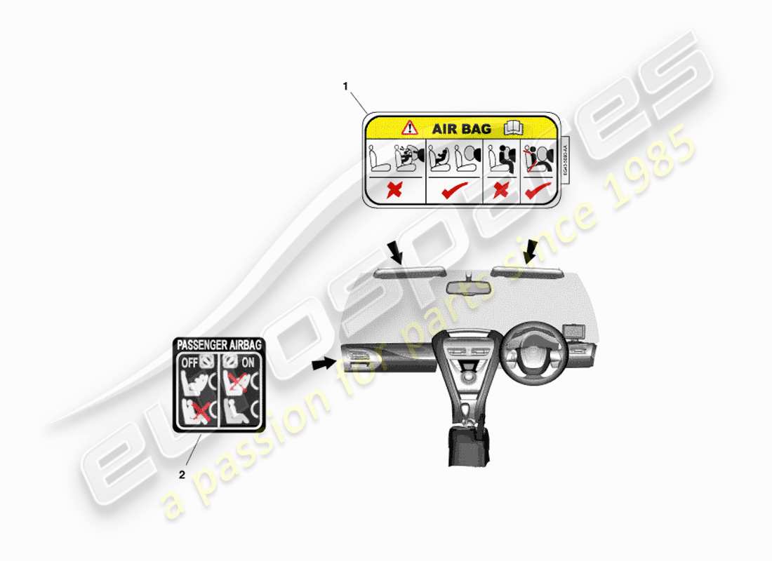 aston martin cygnet (2012) interior labels parts diagram