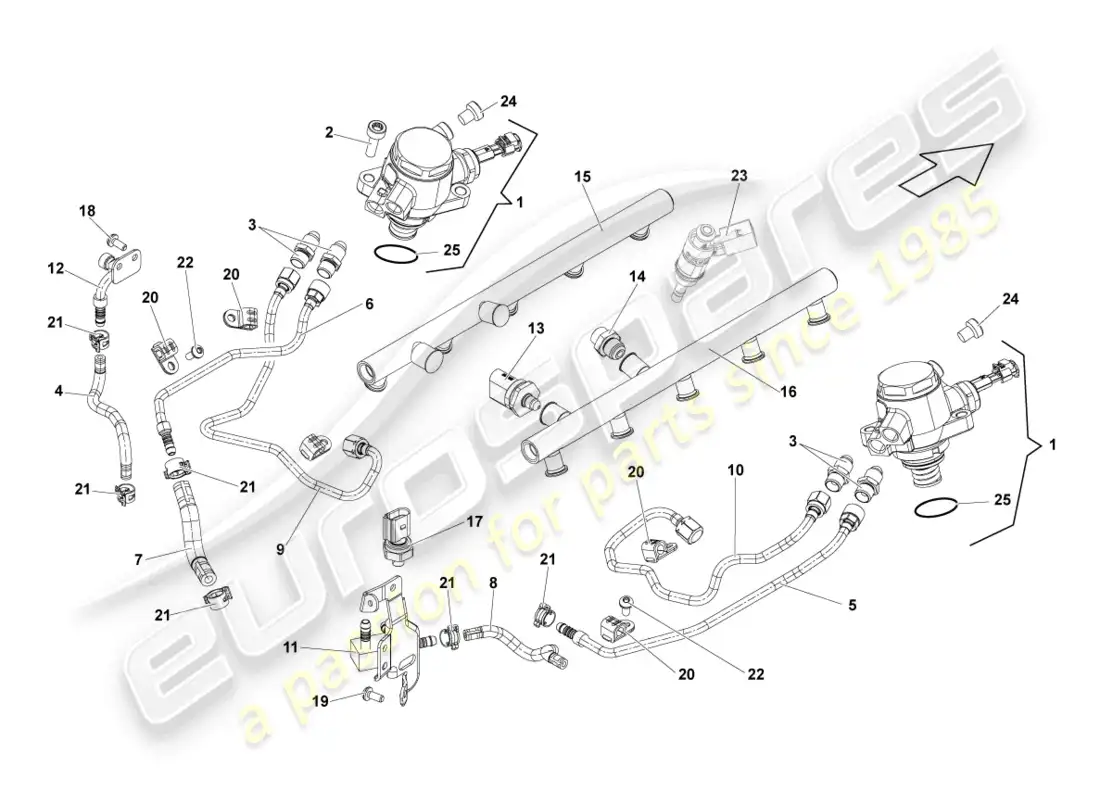 lamborghini lp560-4 spider (2010) fuel pump part diagram