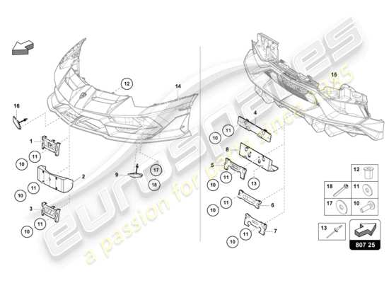 a part diagram from the lamborghini lp770-4 svj coupe (2022) parts catalogue