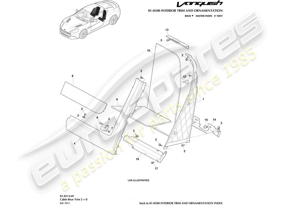 part diagram containing part number 697603